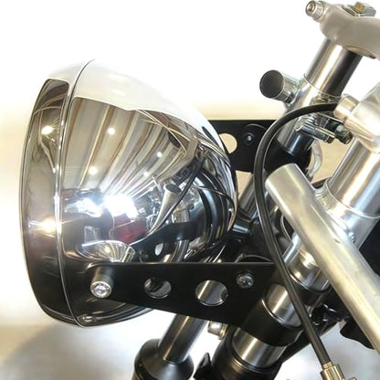 Universal Motorcycle Headlight Mounting Bracket Clamps Fork Ears 35-43mm Adjustable for Motorbike Chopper Cafe Racer