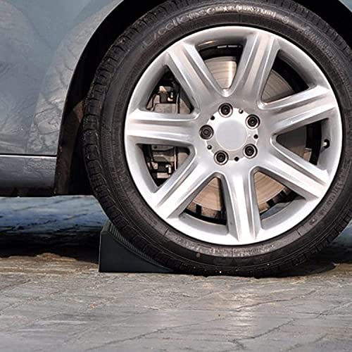 Fasmov 4 Pack Solid Rubber Heavy Duty Wheel Chock, Premium Chock for Car, Travel Trailers, RV, Truck, and ATV - size: 4 Pack