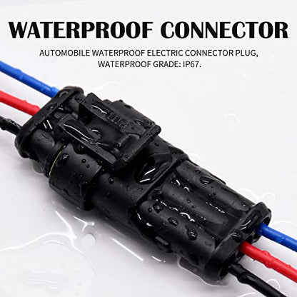 3 Pin Connector Waterproof Connector, Male and Female Way 16 AWG Wire Suitable for car Truck, Boat and Other Wire Connection 5 kit - size: 3 PIN
