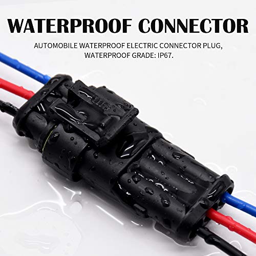 3 Pin Connector Waterproof Connector, Male and Female Way 16 AWG Wire Suitable for car Truck, Boat and Other Wire Connection 5 kit - size: 3 PIN