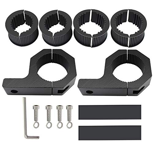 Universal Bull Bar Clamp Mounting Kit-2PCS Heavy Duty LED Light Bar Brackets for 1.38"/1.5"/1.6"/1.97" Tubes, Fits Roof Roll Cage, Bumper, Off-Road Driving Lights - size: 2pcs Standard