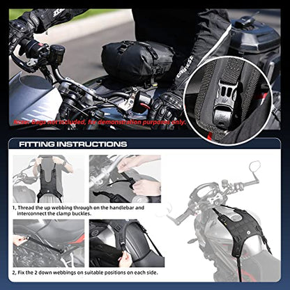 Rhinowalk Motorcycle Frame Bag Saddle Bag Side Bag with Shoulder Strap 6L Motorcycle Tank/Saddle Mount Base
