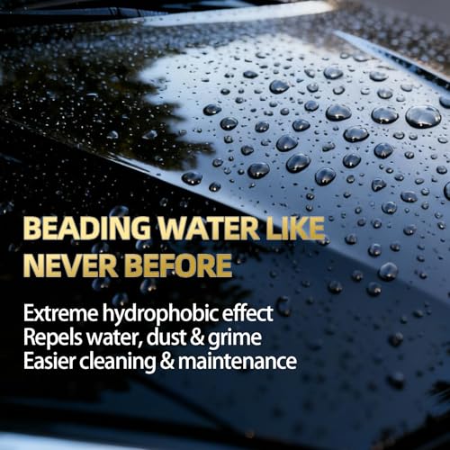 Ceramic Spray Coating for Cars - 8.4oz Quick Detailer with 6 Months Protection, High Gloss Top Coat & Water Repellent, Car Detailing Kit for Car, RV, Motorcycle, Boat