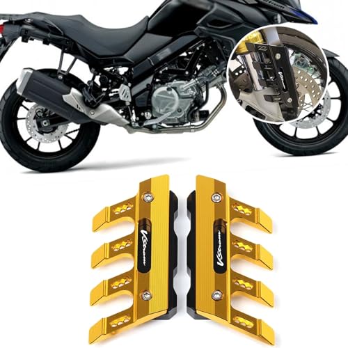 for DL250 DL650 DL650XT DL1000 DL1050 V-Strom VSTROM 2020-2026 Motorcycle Front Fender Side Guard Fender Slider Front Fork Protector Guard Block Slider (Gold) - color: Gold
