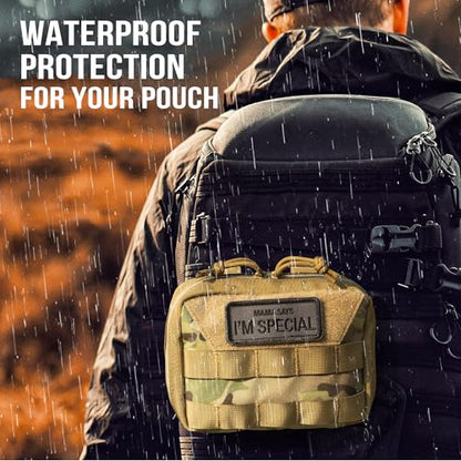 OneTigris MOLLE Pouch, Tactical Admin Pouch Belt EDC Tool Organizer Zippered Utility Waist Pack 7.5"x5"x2" - color: Camocolor