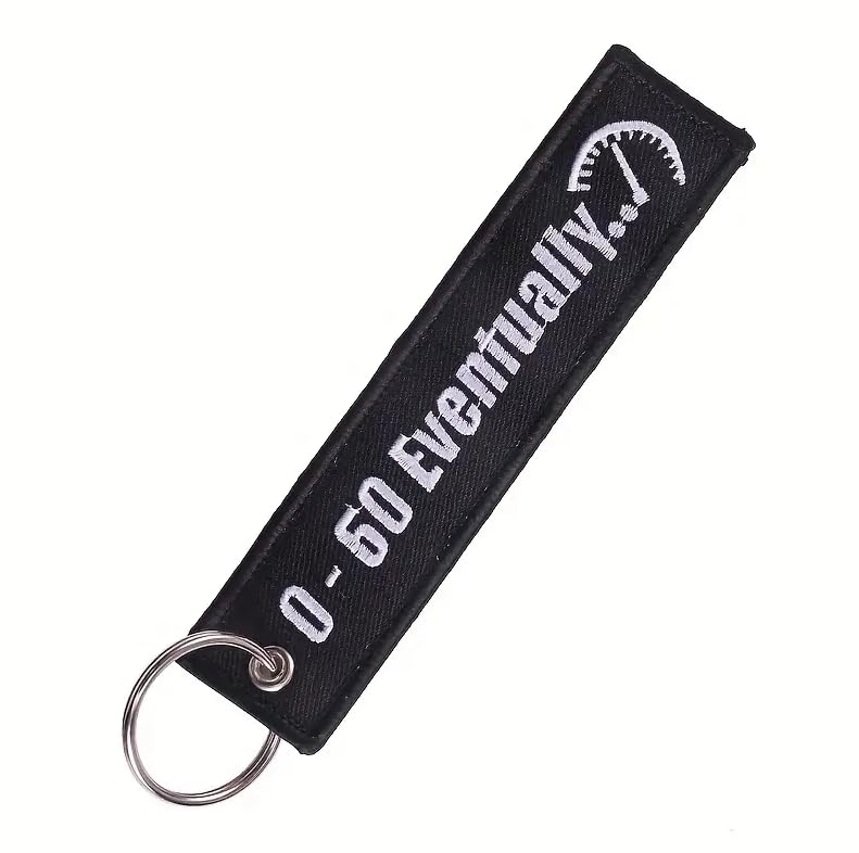 PrimeSecrets Keychains for Motorcycle, Scooter, Car, Mopes, ATV, Backpack Gift Men Women Street Racing Auto Parts Accessories - color: 0-60 Eventually