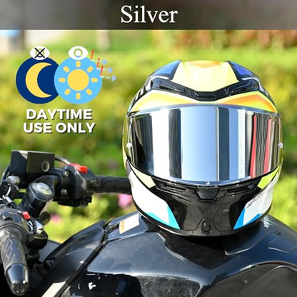 Compatible With K6S Visor K6 Face Shield Replacement Tinted Visor Helmet Accessories (Silver) - color: Silver