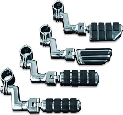 Kuryakyn 7998 Motorcycle Foot Controls: Offset Small ISO Highway Pegs with Magnum Quick Clamps for 1-1/4" Engine Guards/Tubing, Chrome, 1 Pair - size: 1-1/4" Clamps, style: Offset Small ISO Pegs