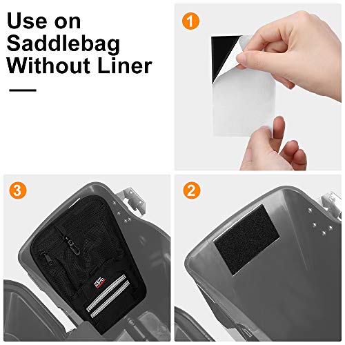KEMIMOTO Saddlebag Organizers 2 Packs Universal for Touring Motorbike Models for Street Glide Road Glide Road King Motorcycle Saddle Bag Organizers