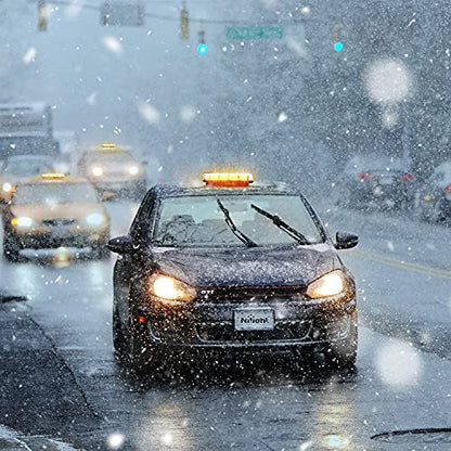 Nilight 12 Inch Roof Top Strobe Lights 48LED Hazard Light Emergency Safety Warning LED Flashing Bar Magnetic Mount 12V 24V Cars Trucks Tractors Snow Plows Construction Vehicles - color: Amber