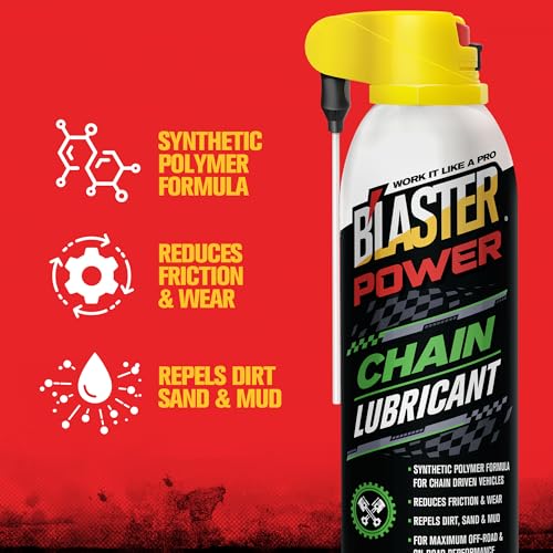 B’Laster Chain Lube – Compatible with All O, X, and Z-Ring Types – Reduces Friction & Wear, Protects from Rust – Use as Motorcycle or Bike Chain Lube – 14oz