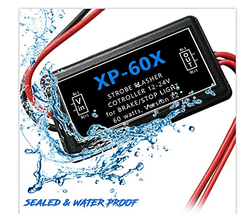 NEW XP 60X +60 Brake Flasher Universal Stop bulbs & Tail Light Relay Pre-programmed pattern (rapid flash, low flash & steady) LEDs & OTHERS for Cars, Trucks, Motorcycles - 5A 60W