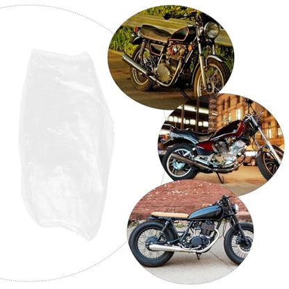FAVOMOTO 4PCS XL Disposable Clear Plastic Motorcycle Cover, Waterproof Protection Dust Outdoor Rain Cover Bike Covers for Indoor Outdoor - size: XL