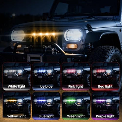 2/4 / 6 / 8pcs LED Warning Lights for Motorcycle Car Shockproof Design Light - color: 4 lights