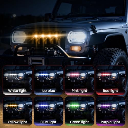 2/4 / 6 / 8pcs LED Warning Lights for Motorcycle Car Shockproof Design Light - color: 8 lights
