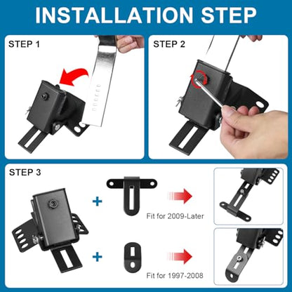 Adjustable Plug-in Driver Backrest With Back Rest Pad Compatible with for 1997-2024 Harley Touring Models Street Glide Road King Road Glide Electra Glide Detachable Rider Backrest - size: B Style
