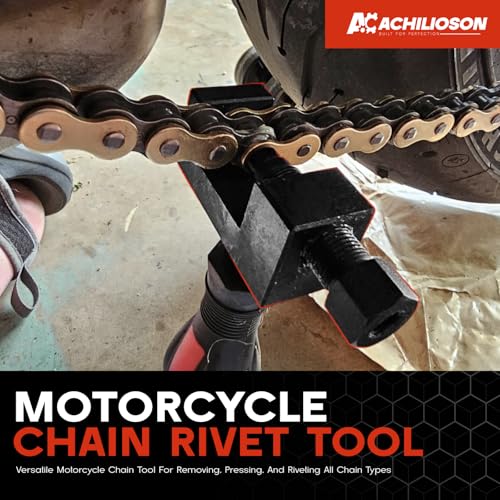 Motorcycle Chain Rivet Tool for Cutting, Pressing, and Riveting Master Links