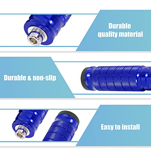 F FIERCE CYCLE 1 Pair 6mm Aluminum Aolly Motorcycle Rearsets Rear Set Footrest Footpeg Foot Rest Peg Motorbike Bike Cycling Blue - color: Blue