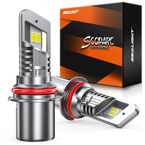 SEALIGHT 9007 Bulbs with 6500K White Light,40000LM Super Bright, 1:1Mini Design Fog Light Bulbs,3 Mins Plug-N-Play, Pack of 2 9007 Bulbs - size: 9007/HB5