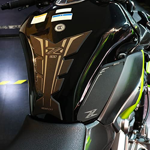 NIGHT CAT Motorcycle Gas Tank Protectors pad,Fuel Tank Protection Sticker,Compatible with Z900,Fuel Tank Side Traction mat,Anti-Slip(Side Traction pad) - color: Z900 Side Traction Pad