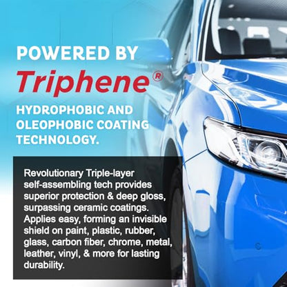 MAXLONE ™ Car Spray with Triphene® Technology, Quick Spray & Wipe All Purpose Waterless Detailer Clean, Shine, Protect Paint, Glass, Wheels, Trim Without Pre-Washing (3, 20oz w 6 Micro Fiber Cloth) - style: 3 Bottles + 6 Towels