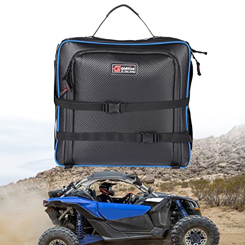 X3 Under Seat Storage Bag for Can-Am Maverick X3 2017-2025 | Large Capacity Tool Pouch Storage Bag Easy to Carry(BLUE PIPING) - color: BLUE PIPING