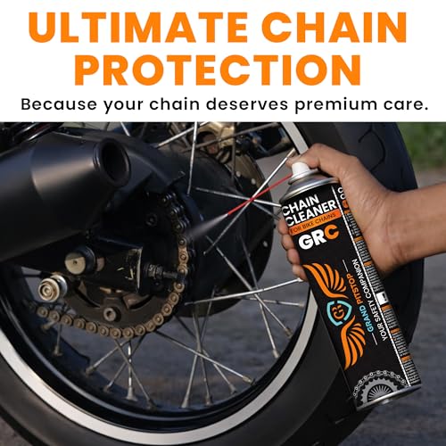 GRAND PITSTOP Chain Cleaner, Degreaser 160ml and Chain Lube, Greaser, 160ml Motorcycle Bike Chain Cleaner for all bikes Motorcycles, Super Durable - size: GR-Cleaner & Lube - 160ml