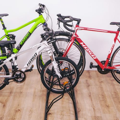 CyclingDeal Bicycle Floor Parking Rack Stand - for Mountain MTB Road Bike - Indoor Home Garage Storage - Classic 3 Bikes - size: 3 Bikes, style: Classic