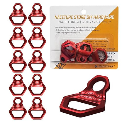 Motorcycle Tie Down Anchor Hook Heavy Duty Stainless Steel 10 Pack - Dirt Bike Tie Down Strap Rings Accessories for Truck, Camper, Trailer, Truck Bed Tie Down Anchor (Small Red) - style: Small Red