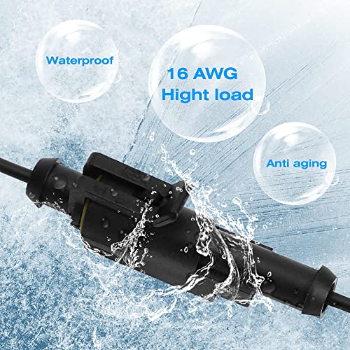 1 Pin Connector Waterproof Connector Plug,Male and Female Way Wire Suitable for car Truck, Boat and Other Wire Connection 10 Pack - size: 1 PIN