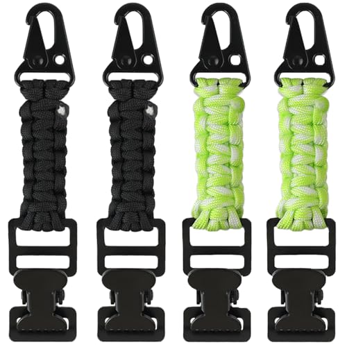 weryerker 2PCS Tactical Glove Clip Holder Anti-slip Nylon Work Glove Holder Clip, for Tactical Backpack, Tool Belt, Outdoor - color: 4pcs Black+green