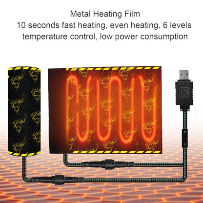 KIMISS USB Heated Hand Cover 5+ Temperature Settings Bike Handlebar Grips Warmer Memory Function IP67 Proof OverHeated Hand Cov Seconds Large Thanks to that Components Fast Wide for 10