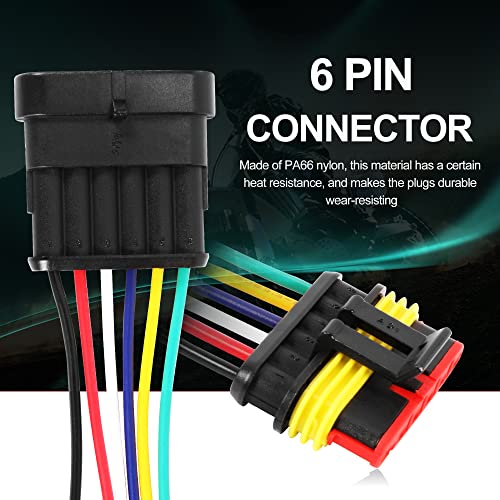 G 6 Pin Way Electrical Wire Connector Male Female Plug Socket Quick Disconnect Waterproof Plug Play for Car Truck Motorcycle Marine Boat - size: 6 PIN