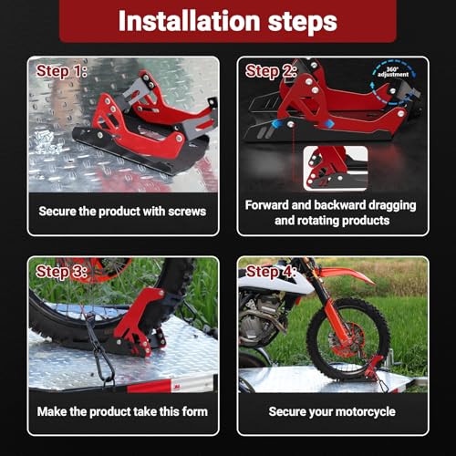 Electric Dirt Bike Wheel Chock MotorcycleTrailer Stand 1800 lb Universal for 8"-21" Ebike for CRF TTR KLX 110 PW CRF KX 50 85 Surron Sur ron Light Bee S/X LBX X260 TTR 125 90 230 Adjustable