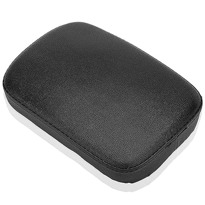 Motorcycle Rectangular Passenger Pad Seat Rear Leather Pillion Cushion 6 Suction Cup Compatible with Harley Dyna Sportster XL 883 1200 Chopper Custom - style: 6 Suction Cup-Black