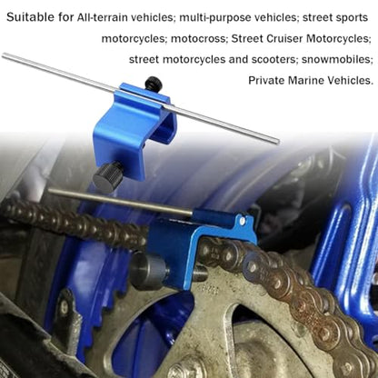 Bittwee Motorcycle Chain Alignment Tool, 08-0048 Quick Accurate Professional Alignment Tool Chain Maintenance Repair Parts Bagged, Universal for Motor Scooter Sprocket Sport Dirt Bike ATV