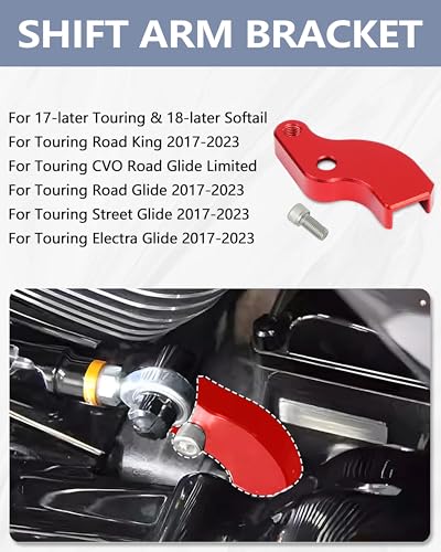 Motorcycle Black Gear Shift Neutral Assist Bracket for Harley M8 Touring Softail (for: Harley-Davidson) Red - color: Red N
