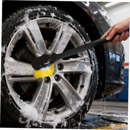 Alipis Ergonomic Grip Car Brush Kit Long Handle Tire Brush Motorcycle Chain Cleaning Tool