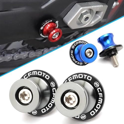 10MM 675SS Swing Arm Spools Sliders Stand Pool Screws Fit For CFMOTO 675SS Stand Frame Slider Crash Bar Accessories,CNC T6061 Aluminum (Silver) - color: Silver