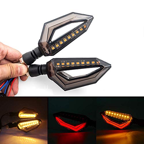 Universal 10mm Motorcycle 12 LED Turn Signal Lights Blinker Front Rear Lights Indicator - color: Red