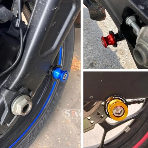 2pcs M8*1.5 Motorcycle Swing Arm Sliders Spools For H-onda CBR150 CBR100f CBR1000rr CBR1100xx CBR125 CBR250 CBR400rr CBR400f CBR450sr CBR600rr CBR600f CBR900rr CBR954rr (Black) - color: Spool - Black