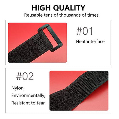 [16 Pack] Cable Straps 24 inch, Reusable Fastening Cable Ties Set, Adjustable Multipurpose Hook and Loop Securing Cinch Straps for Cord Management (1 inch Wide) by Tangser … - size: 1'' x 24 ''- 16pcs