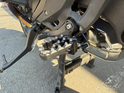 AltRider Adventure X Foot Pegs Compatible With BMW R 1200/1250 / 1300 GS/GSA - Heavy Duty Design - Boot Friendly, High Traction Cleats for Stability & Grip - Adjustable Camber & Height - Black - color: Black, size: Adventure X (56mm x 95mm)