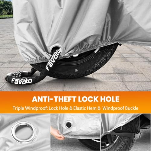 Motorcycle Cover for Yamaha V Star 950 2009–2017,Scooter Waterproof Outdoor Reflective with Lock-Holes Heavy Duty Durable All Season,black-3XL 265 * 101 * 125CM - size: 3XL265*101*125CM