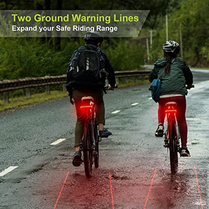 MEILAN X5 Smart Bike Tail Light with Turn Signals and Automatic Brake Light Wireless Remote Control Bike Rear Light Back USB Rechargeable Safety Warning Cycling Light Fits on Any Road Bicycle - color: 1 Pack