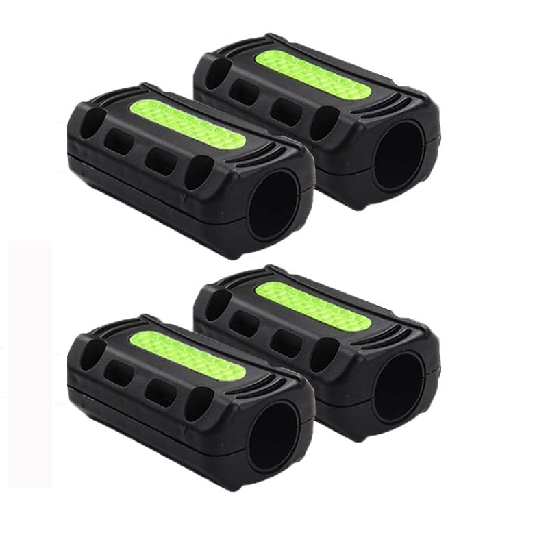 4 Pack Motorcycle Crash Bar Bumper Blocks Protectors with Reflective Strip Protective Block for Motorcycle Engine Guard Crash Bar Highway Bumper Guards Body Frame Bars 7/8 inch and 1 Inch Tube