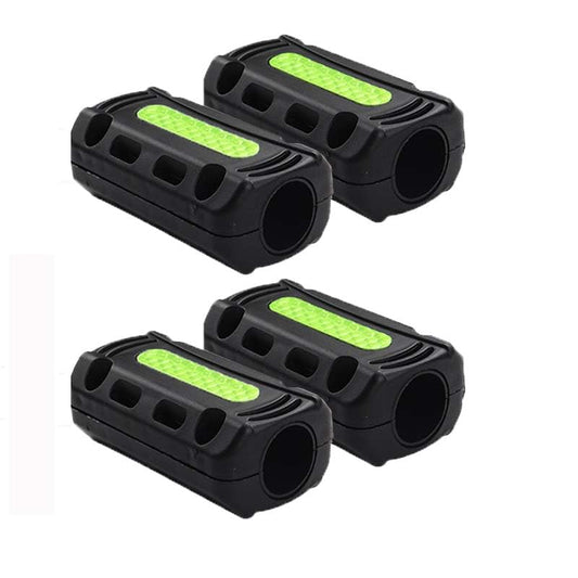 4 Pack Motorcycle Crash Bar Bumper Blocks Protectors with Reflective Strip Protective Block for Motorcycle Engine Guard Crash Bar Highway Bumper Guards Body Frame Bars 7/8 inch and 1 Inch Tube