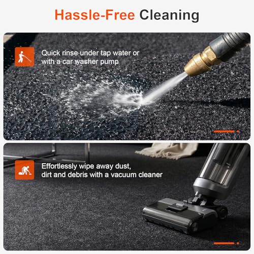 Heavy Duty Oil Spill Mat for Garage Floor, Extra Thick Absorbent with Anti-Slip Rubber Backing, Reusable Under Car Leak Pad (7.9" x16FT) - size: 7.9"x16FT