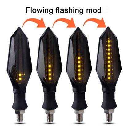 CYDZSW 2Pcs Motorcycle Turn Signals LED,Universal Motorcycle Blinkers Tail Lights Kit,Bright Rear Turn Signal for Dirt Bike Scooter and Powersports