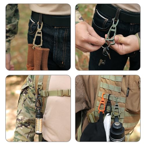 2 Pcs Gloves Belt Clips Hanger Gloves Holder Grabbers Clip Holder Work Clip Keeper Easy to Use Belt Clips Clamp Lightweight Connector - color: ArmyGreen
